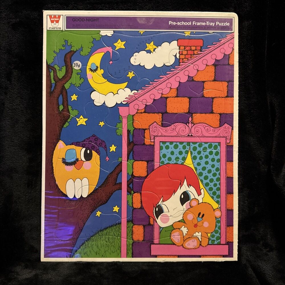 Vintage 1972 Whitman Good-Night Frame Tray Puzzle New